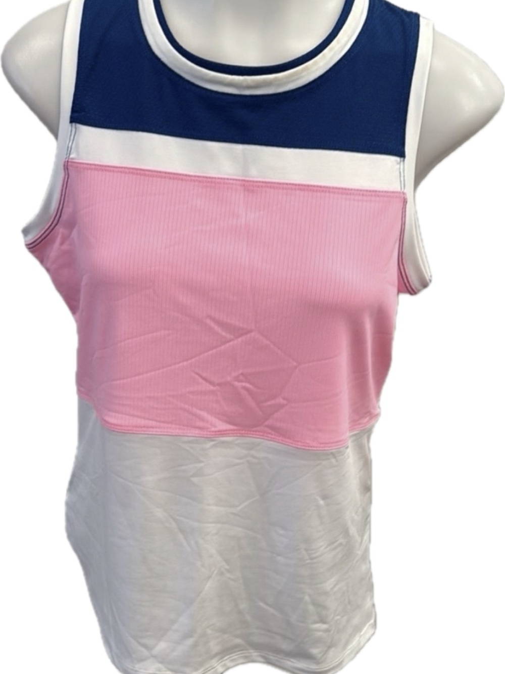 NWOT Tail Colorblock Tank Top in Blue, Pink & White